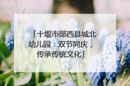 十堰市郧西县城北幼儿园：双节同庆，传承传统文化
