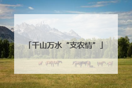 千山万水“支农情”