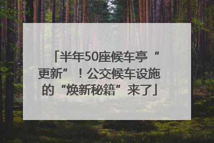 半年50座候车亭“更新”！公交候车设施的“焕新秘籍”来了