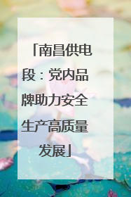 南昌供电段：党内品牌助力安全生产高质量发展