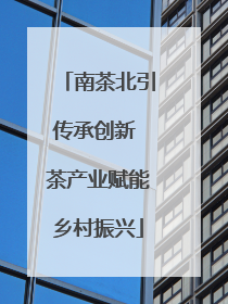 南茶北引传承创新 茶产业赋能乡村振兴