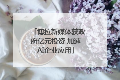博拉新媒体获政府亿元投资 加速AI企业应用