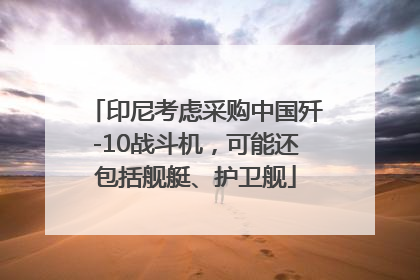 印尼考虑采购中国歼-10战斗机，可能还包括舰艇、护卫舰