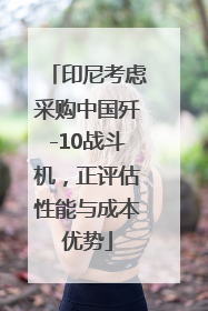 印尼考虑采购中国歼-10战斗机，正评估性能与成本优势