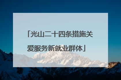光山二十四条措施关爱服务新就业群体