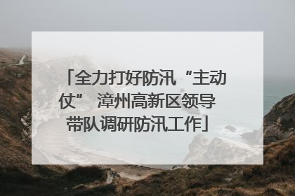 全力打好防汛“主动仗” 漳州高新区领导带队调研防汛工作