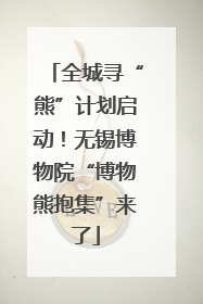 全城寻“熊”计划启动！无锡博物院“博物熊抱集”来了