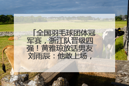 全国羽毛球团体冠军赛，浙江队晋级四强！黄雅琼放话男友刘雨辰：他敢上场，我一个劲遛他