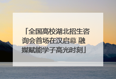 全国高校湖北招生咨询会首场在汉启幕 融媒赋能学子高光时刻