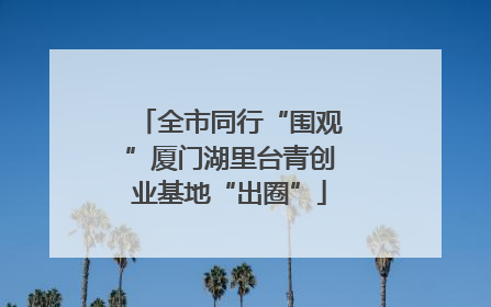 全市同行“围观”厦门湖里台青创业基地“出圈”