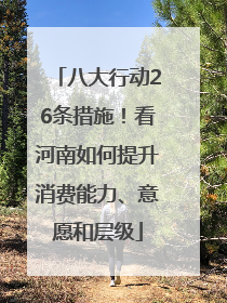 八大行动26条措施！看河南如何提升消费能力、意愿和层级