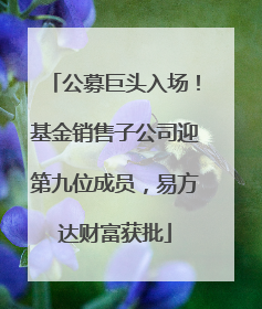 公募巨头入场！基金销售子公司迎第九位成员，易方达财富获批