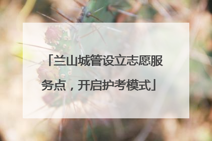 兰山城管设立志愿服务点，开启护考模式