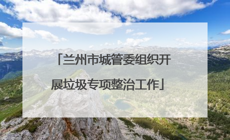 兰州市城管委组织开展垃圾专项整治工作