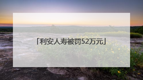 利安人寿被罚52万元
