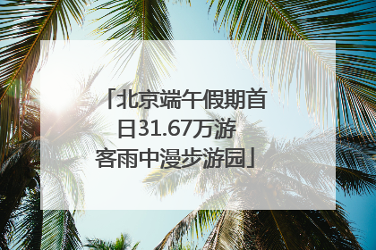 北京端午假期首日31.67万游客雨中漫步游园