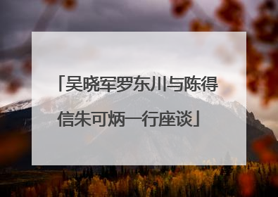 吴晓军罗东川与陈得信朱可炳一行座谈
