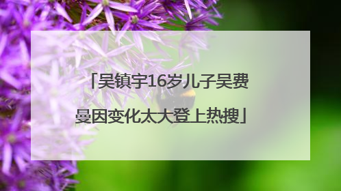 吴镇宇16岁儿子吴费曼因变化太大登上热搜