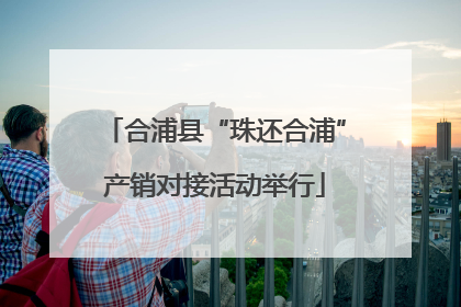 合浦县“珠还合浦”产销对接活动举行
