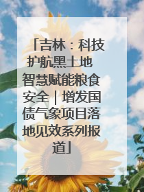 吉林：科技护航黑土地 智慧赋能粮食安全｜增发国债气象项目落地见效系列报道