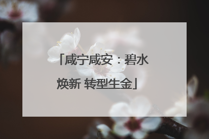 咸宁咸安：碧水焕新 转型生金