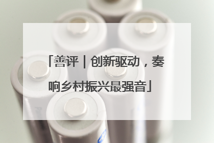 善评｜创新驱动，奏响乡村振兴最强音