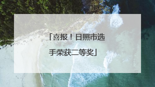 喜报！日照市选手荣获二等奖