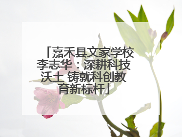 嘉禾县文家学校李志华：深耕科技沃土 铸就科创教育新标杆