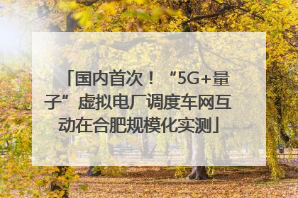 国内首次！“5G+量子”虚拟电厂调度车网互动在合肥规模化实测