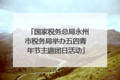 国家税务总局永州市税务局举办五四青年节主题团日活动