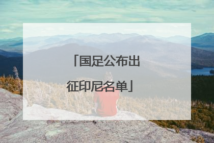 国足公布出征印尼名单