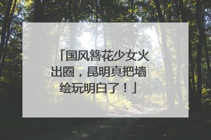 国风簪花少女火出圈，昆明真把墙绘玩明白了！