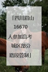 四川眉山16670人参加高考 城区部分路段管制