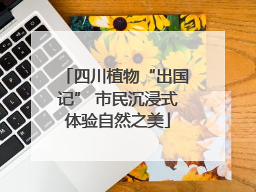 四川植物“出国记” 市民沉浸式体验自然之美