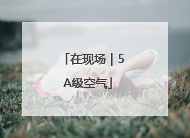 在现场｜5A级空气