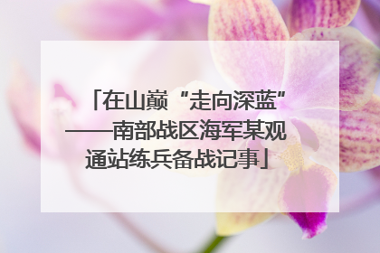 在山巅“走向深蓝”——南部战区海军某观通站练兵备战记事