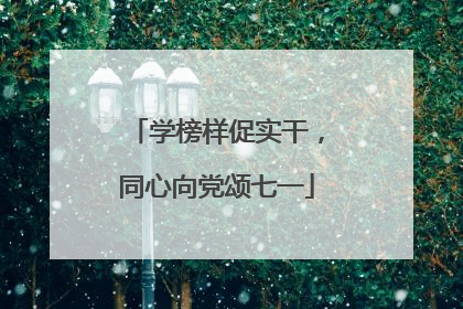 学榜样促实干，同心向党颂七一