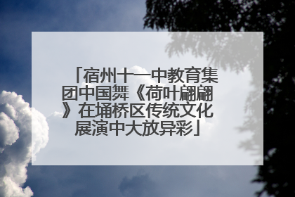 宿州十一中教育集团中国舞《荷叶翩翩》在埇桥区传统文化展演中大放异彩