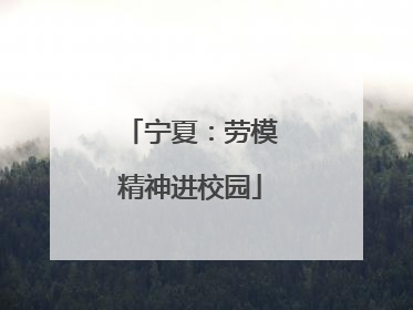 宁夏：劳模精神进校园
