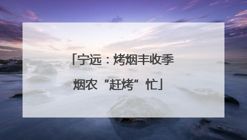 宁远：烤烟丰收季 烟农“赶烤”忙