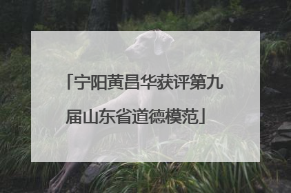 宁阳黄昌华获评第九届山东省道德模范