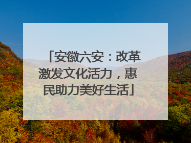 安徽六安：改革激发文化活力，惠民助力美好生活
