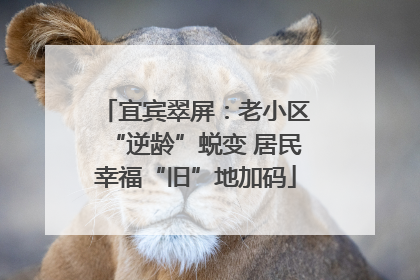 宜宾翠屏：老小区“逆龄”蜕变 居民幸福“旧”地加码