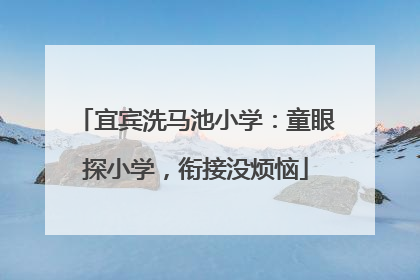 宜宾洗马池小学：童眼探小学，衔接没烦恼