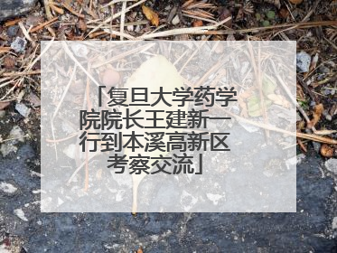 复旦大学药学院院长王建新一行到本溪高新区考察交流