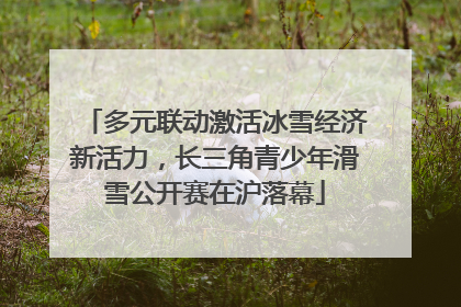 多元联动激活冰雪经济新活力，长三角青少年滑雪公开赛在沪落幕