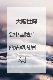 大阪世博会中国馆广西活动周启幕