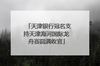 天津银行冠名支持天津海河国际龙舟赛圆满收官