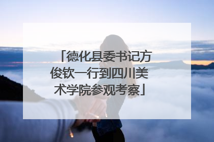 德化县委书记方俊钦一行到四川美术学院参观考察
