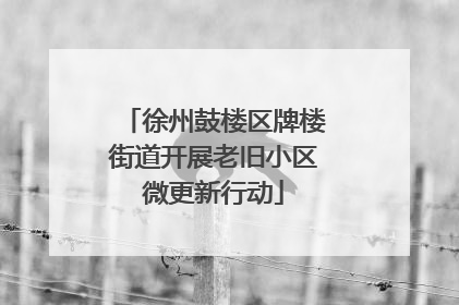 徐州鼓楼区牌楼街道开展老旧小区微更新行动